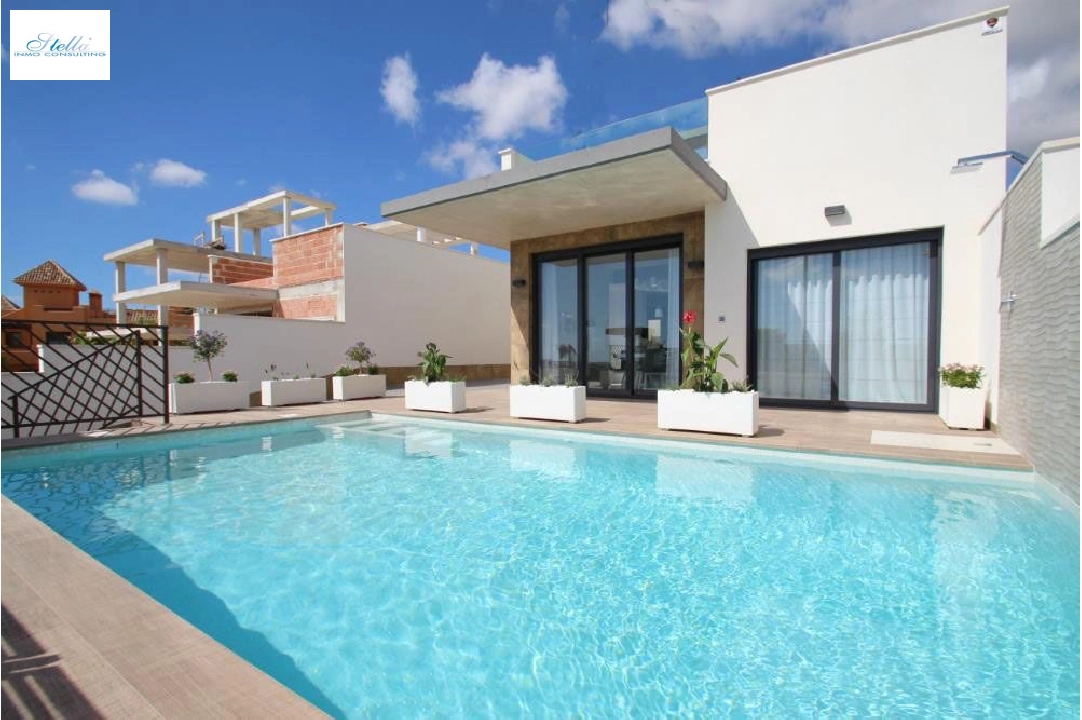 Villa in Los Belones(Murcia) zu verkaufen, Wohnfläche 168 m², Zustand Erstbezug, Klimaanlage, Grundstück 430 m², 3 Schlafzimmer, 2 Badezimmer, Pool, ref.: HA-LBN-110-E01-1