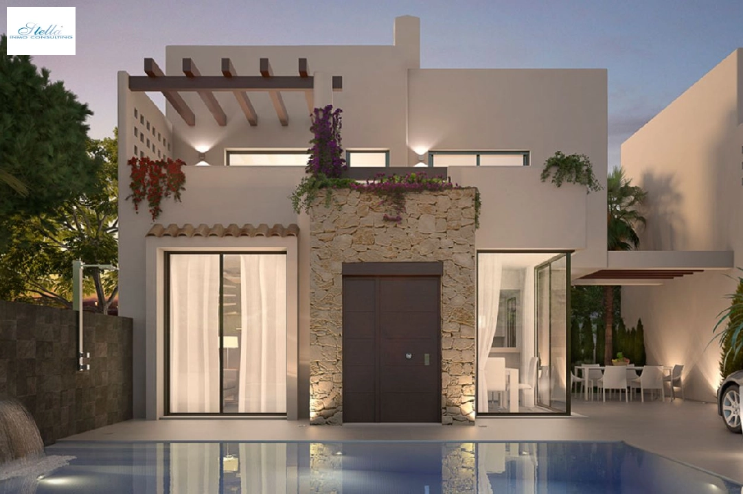 Villa in Los Belones(Murcia) zu verkaufen, Wohnfläche 146 m², Zustand Erstbezug, Klimaanlage, Grundstück 430 m², 3 Schlafzimmer, 3 Badezimmer, Pool, ref.: HA-LBN-110-E02-5