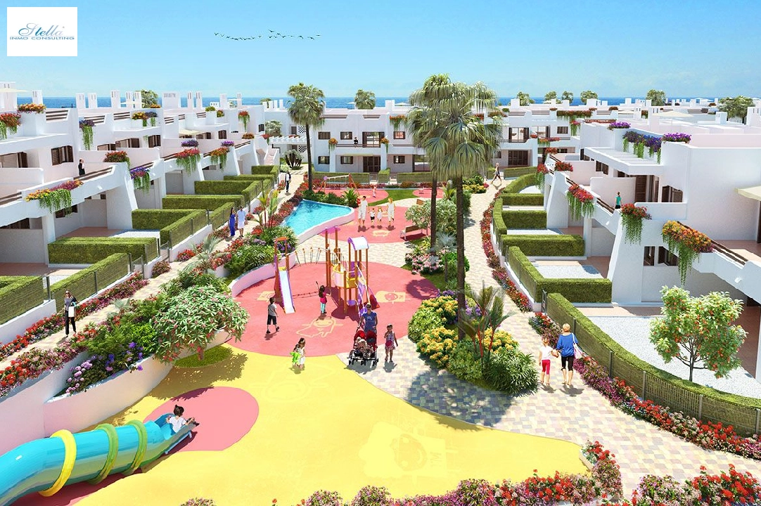 Erdgeschoss Apartment in San Juan de los Terreros zu verkaufen, Wohnfläche 122 m², Zustand Erstbezug, Klimaanlage, 3 Schlafzimmer, 2 Badezimmer, Pool, ref.: HA-STN-135-A03-1