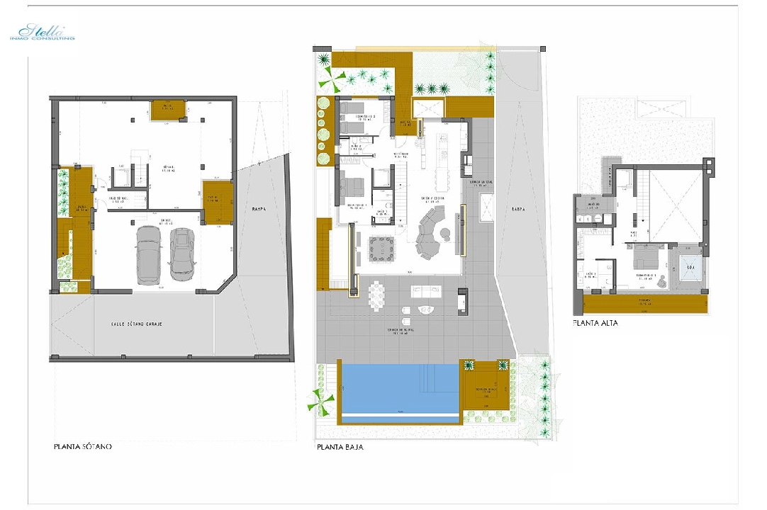 Villa in Algorfa zu verkaufen, Wohnfläche 399 m², Zustand Erstbezug, + fussboden, Klimaanlage, Grundstück 469 m², 3 Schlafzimmer, 3 Badezimmer, Pool, ref.: HA-ARN-111-E02-11