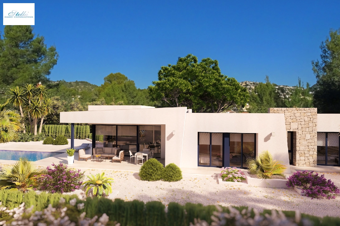 Villa in Benissa zu verkaufen, Wohnfläche 147 m², Baujahr 2022, Klimaanlage, Grundstück 800 m², 3 Schlafzimmer, 2 Badezimmer, Pool, ref.: BI-BE.H-864-1