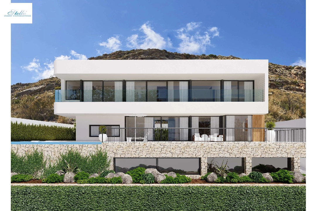 Villa in Finestrat zu verkaufen, Wohnfläche 346 m², Baujahr 2019, + Fussbodenheizung, Klimaanlage, Grundstück 743 m², 5 Schlafzimmer, 6 Badezimmer, Pool, ref.: NL-NLD1113-2