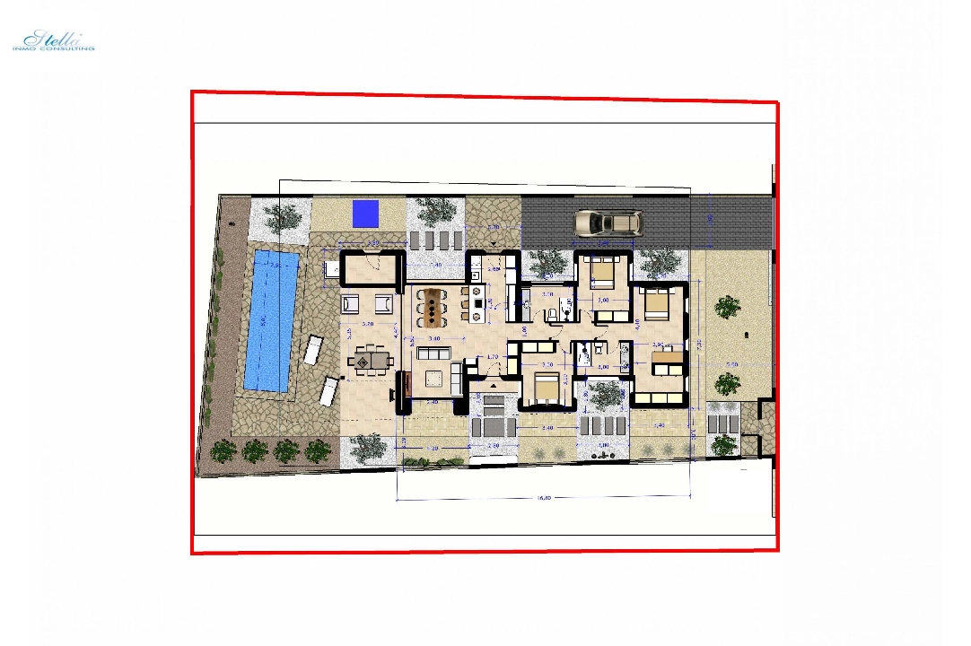 Villa in Alfaz del Pi(Arabi) zu verkaufen, Wohnfläche 240 m², Klimaanlage, Grundstück 510 m², 3 Schlafzimmer, 2 Badezimmer, Pool, ref.: BP-3544ALF-15