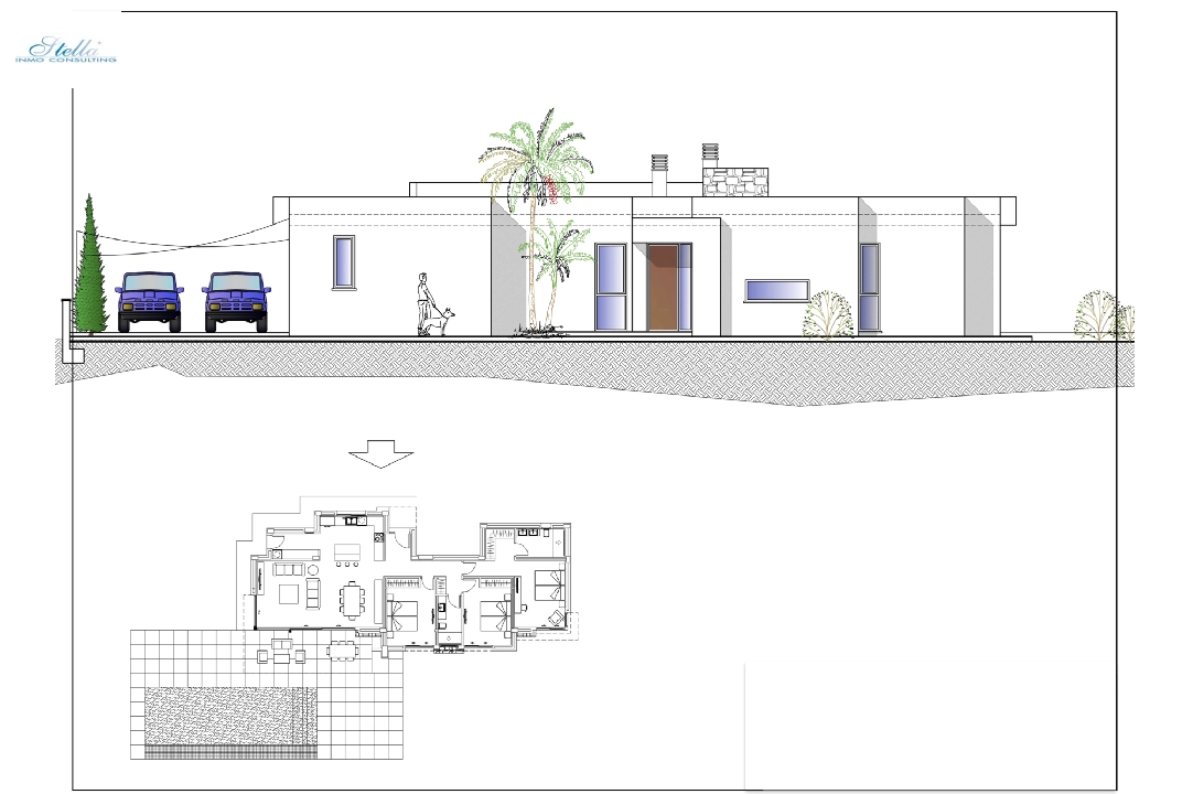 Villa in Calpe zu verkaufen, Wohnfläche 166 m², Klimaanlage, Grundstück 800 m², 3 Schlafzimmer, 2 Badezimmer, Pool, ref.: BI-CA.H-443-7