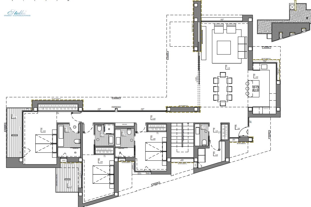 Villa in Benitachell(Cumbre del Sol) zu verkaufen, Wohnfläche 615 m², Klimaanlage, Grundstück 951 m², 3 Schlafzimmer, 4 Badezimmer, Pool, ref.: BP-4178BELL-11