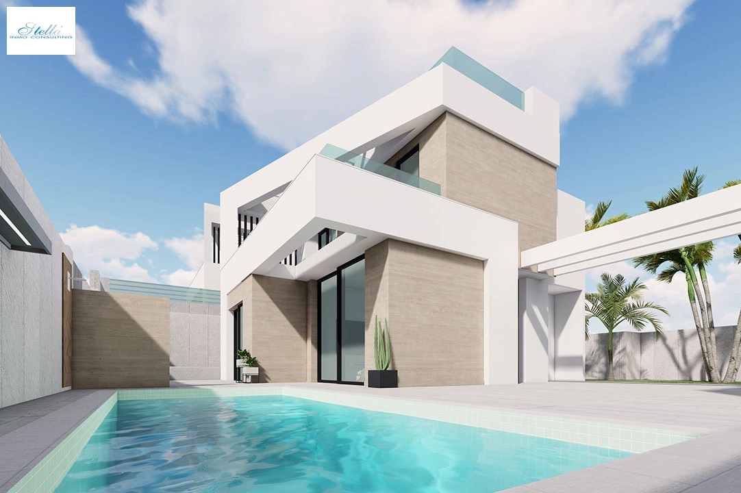 Villa in San Miguel de Salinas zu verkaufen, Wohnfläche 155 m², Zustand Erstbezug, Klimaanlage, Grundstück 200 m², 3 Schlafzimmer, 3 Badezimmer, Pool, ref.: HA-SMN-240-E01-2