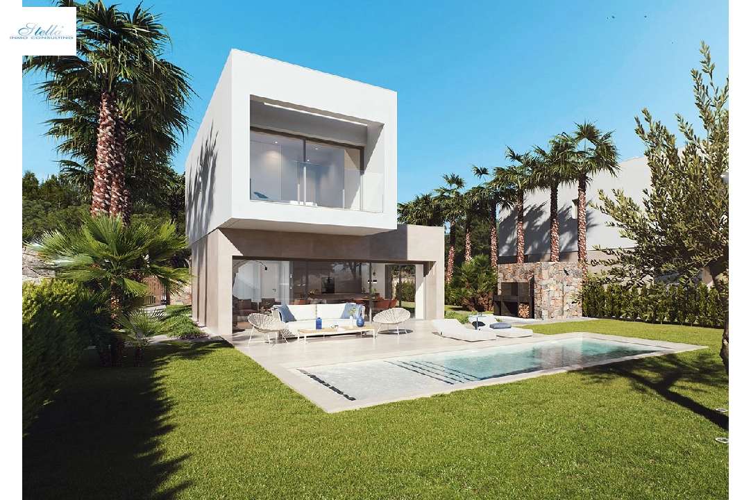 Villa in Orihuela Costa zu verkaufen, Wohnfläche 203 m², Zustand Erstbezug, Klimaanlage, Grundstück 523 m², 3 Schlafzimmer, 2 Badezimmer, Pool, ref.: HA-OCN-146-E01-2