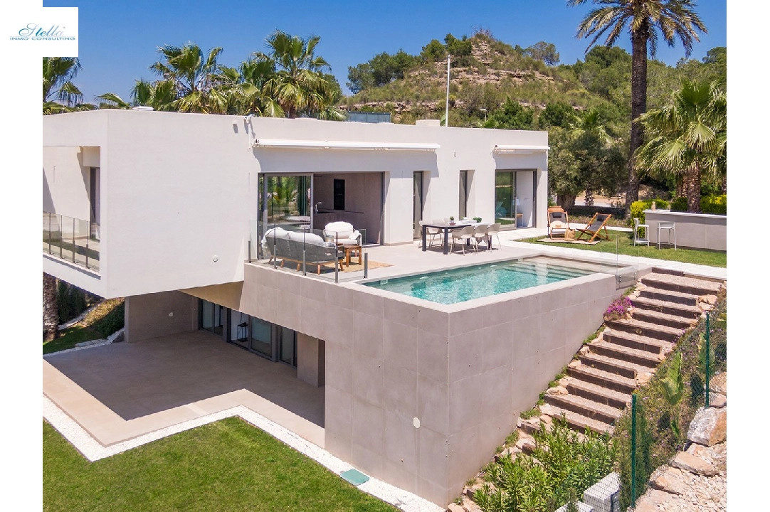 Villa in Orihuela Costa zu verkaufen, Wohnfläche 264 m², Zustand Erstbezug, Klimaanlage, Grundstück 518 m², 3 Schlafzimmer, 3 Badezimmer, Pool, ref.: HA-OCN-146-E02-2