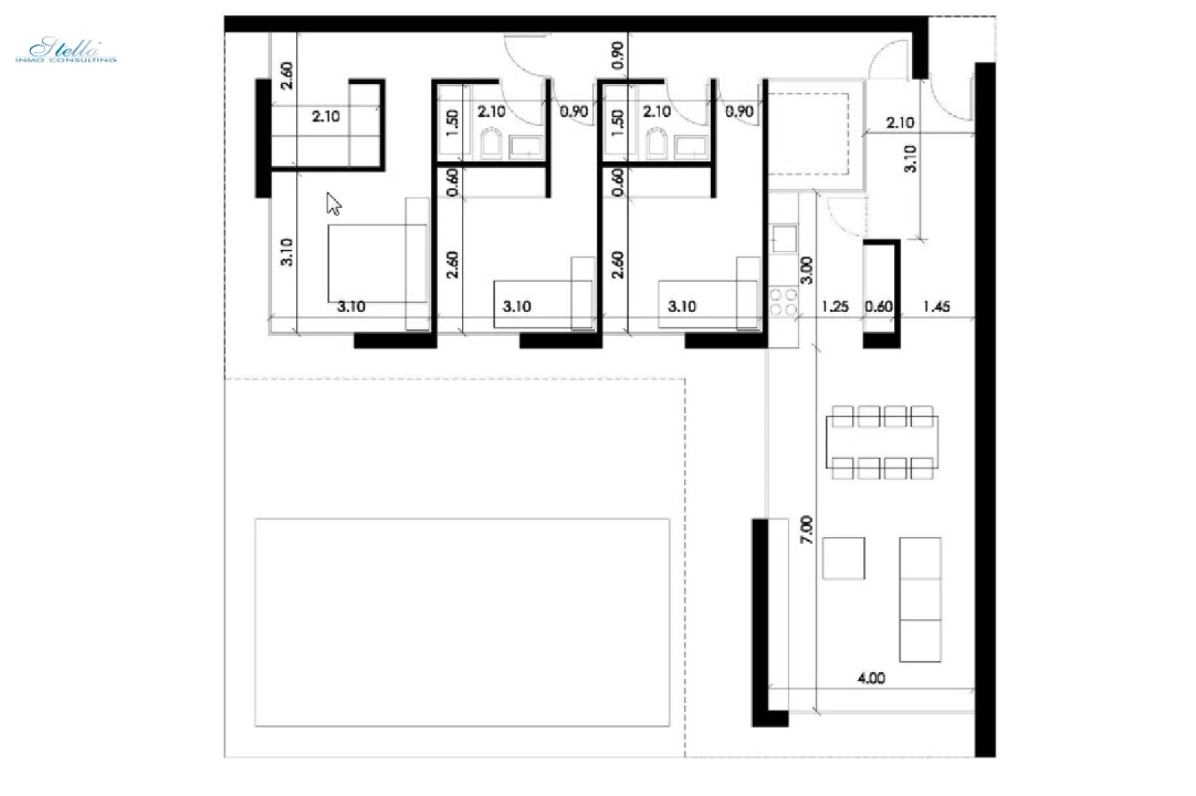 Villa in Pedreguer(Monte Solana) zu verkaufen, Wohnfläche 143 m², Klimaanlage, Grundstück 900 m², 3 Schlafzimmer, 2 Badezimmer, ref.: BP-3587PED-4