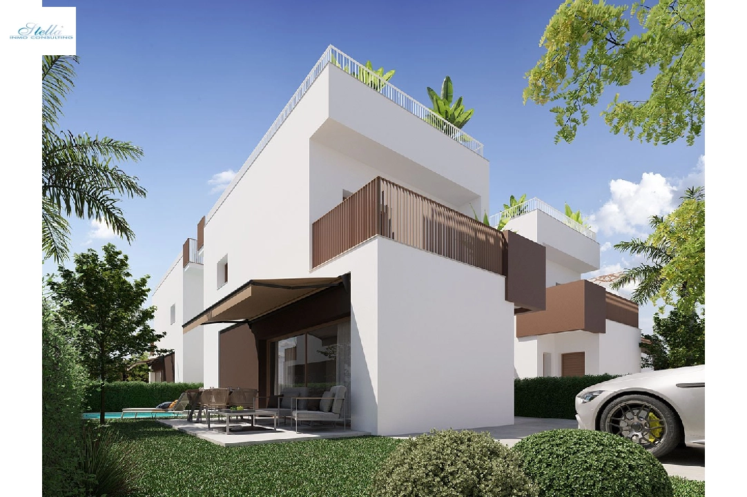 Villa in La Marina zu verkaufen, Wohnfläche 168 m², Zustand Erstbezug, Klimaanlage, Grundstück 216 m², 3 Schlafzimmer, 3 Badezimmer, Pool, ref.: HA-MAN-253-E02-4