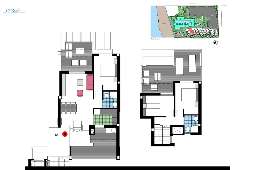 Penthouse Apartment in Denia zu verkaufen, Wohnfläche 98 m², Baujahr 2023, Zustand neuwertig, + KLIMA, Klimaanlage, 3 Schlafzimmer, 2 Badezimmer, Pool, ref.: AS-1723-6