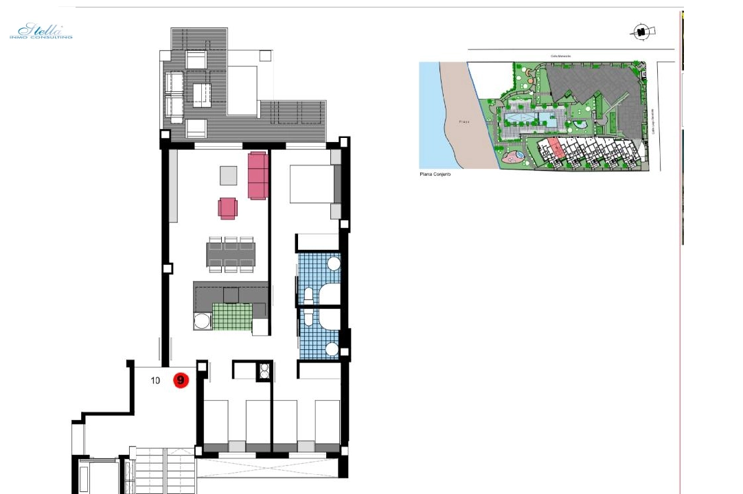 Etagen Apartment in Denia zu verkaufen, Wohnfläche 85 m², Baujahr 2023, Zustand neuwertig, + KLIMA, Klimaanlage, 3 Schlafzimmer, 2 Badezimmer, Pool, ref.: AS-1823-20