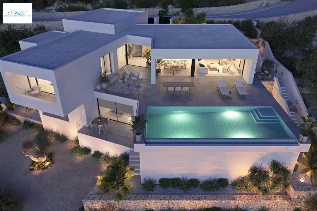 Villa in Cumbre del Sol(Lirios Design) zu verkaufen, Wohnfläche 266 m², Grundstück 1000 m², 3 Schlafzimmer, 4 Badezimmer, Pool, ref.: VA-AL024-5