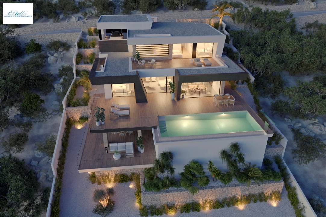 Villa in Cumbre del Sol(Lirios Design) zu verkaufen, Wohnfläche 212 m², Grundstück 861 m², 3 Schlafzimmer, 4 Badezimmer, Pool, ref.: VA-AL097-3