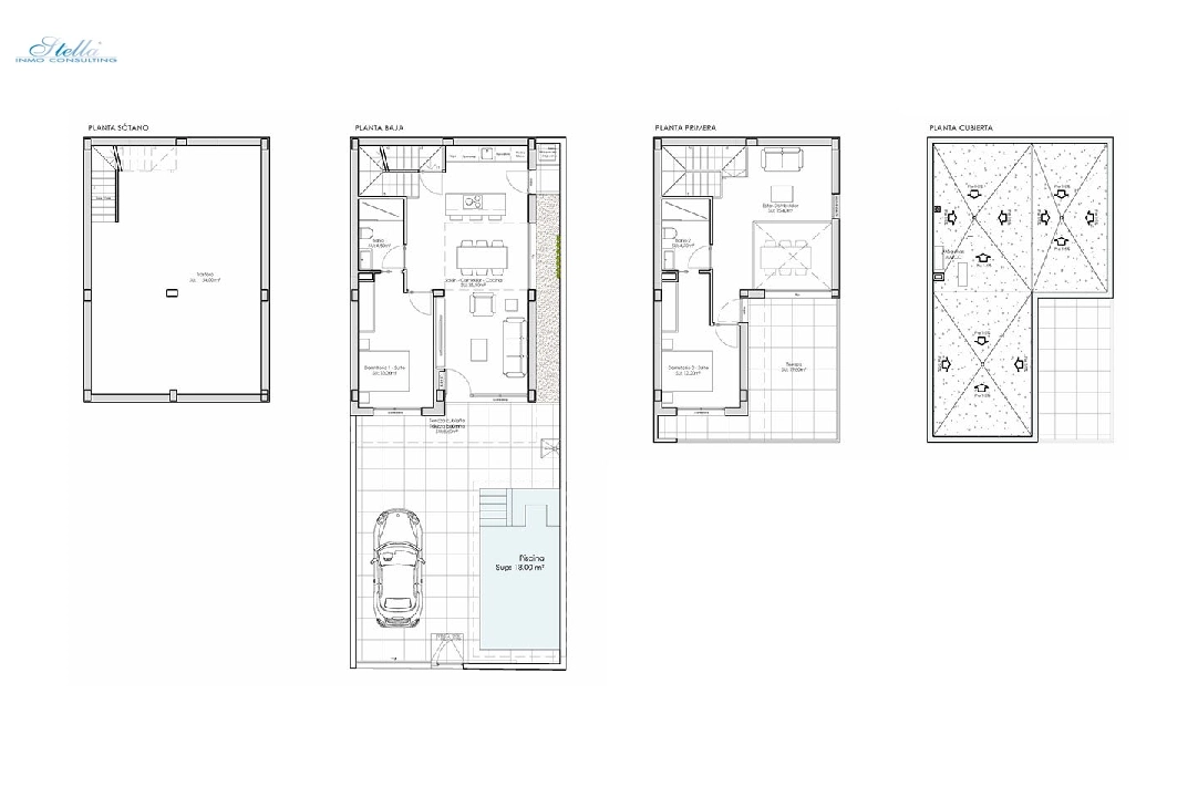 Villa in Benijofar zu verkaufen, Wohnfläche 203 m², Zustand Erstbezug, Grundstück 150 m², 3 Schlafzimmer, 2 Badezimmer, Pool, ref.: HA-BNN-315-E02-24