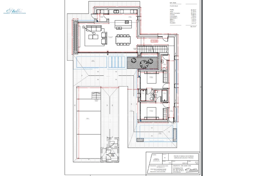 Villa in Javea zu verkaufen, Wohnfläche 208 m², + Fussbodenheizung, Klimaanlage, 3 Schlafzimmer, 4 Badezimmer, Pool, ref.: NL-NLD1447-6