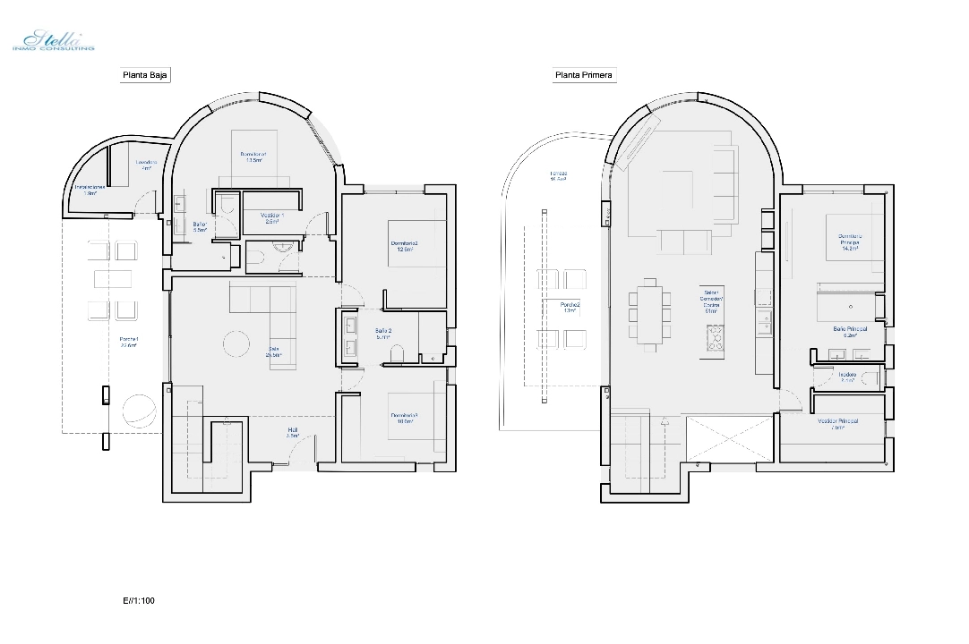 Villa in Benitachell(Moraira Alcasar) zu verkaufen, Wohnfläche 260 m², Klimaanlage, Grundstück 1280 m², 4 Schlafzimmer, 3 Badezimmer, Pool, ref.: CA-H-1675-AMB-23