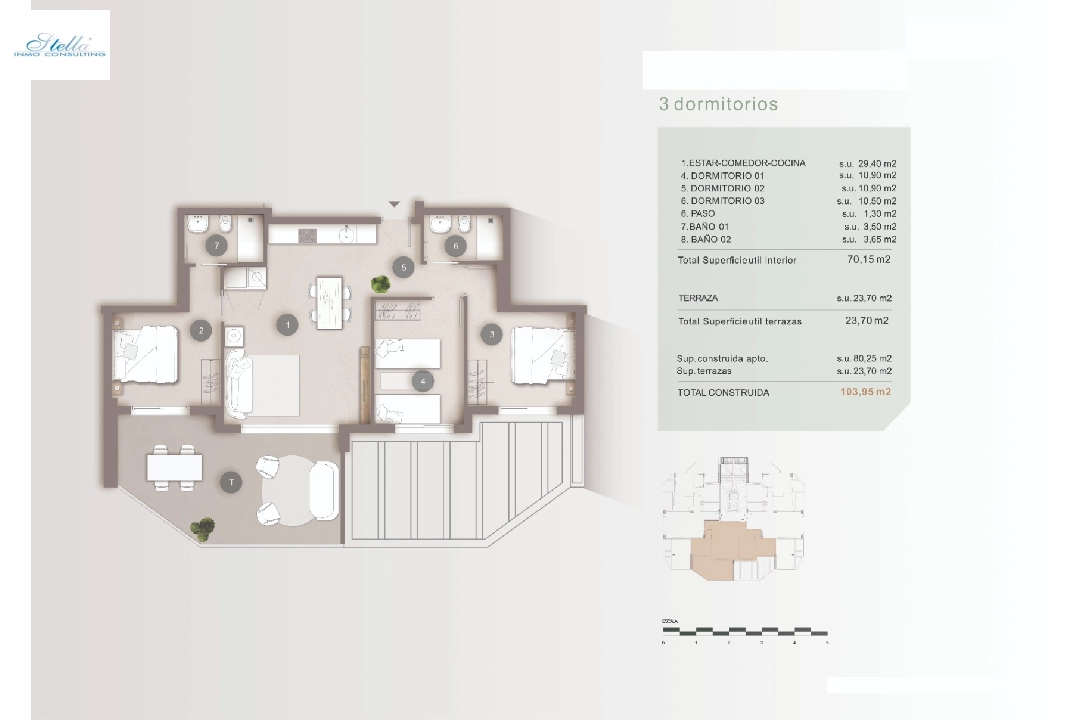 Apartment in Calpe zu verkaufen, Wohnfläche 83 m², + KLIMA, Klimaanlage, 3 Schlafzimmer, 2 Badezimmer, Pool, ref.: BI-CA.A-020-15