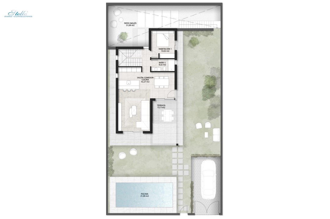 Villa in Finestrat zu verkaufen, Wohnfläche 163 m², Baujahr 2023, Klimaanlage, Grundstück 346 m², 3 Schlafzimmer, 3 Badezimmer, Pool, ref.: BI-AL.H-030-22