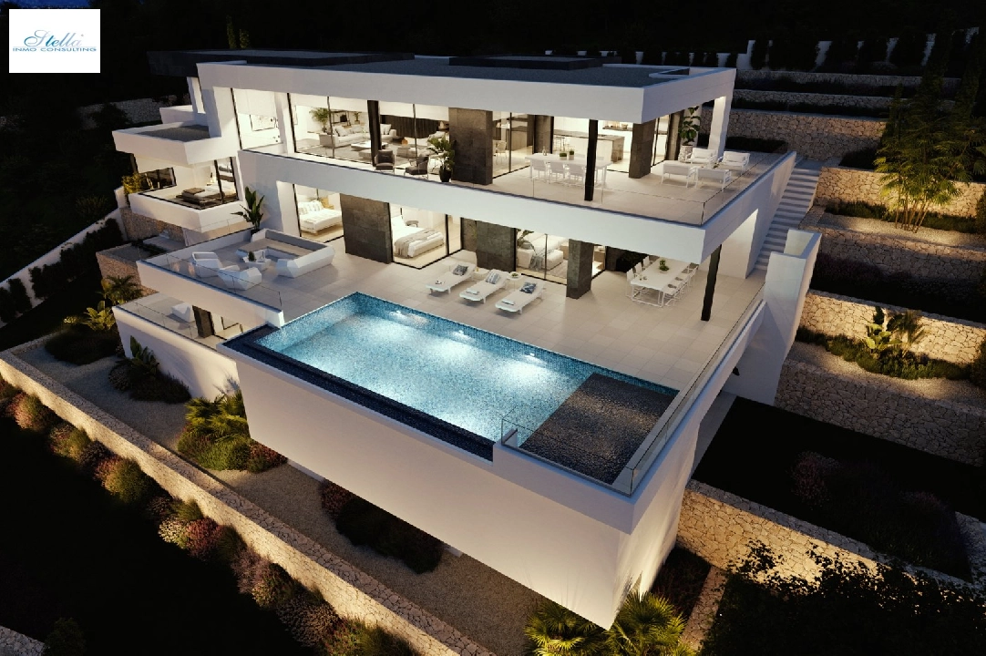 Villa in Cumbre del Sol(Residencial Plus Jazmines) zu verkaufen, Wohnfläche 440 m², Grundstück 1877 m², 3 Schlafzimmer, 5 Badezimmer, Pool, ref.: VA-AJ044-1