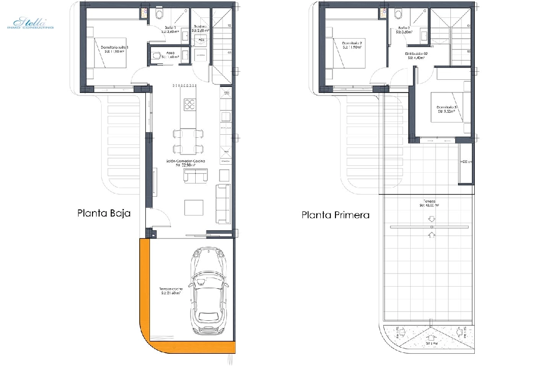 Villa in Los Alcazares zu verkaufen, Wohnfläche 151 m², Zustand Erstbezug, Grundstück 254 m², 3 Schlafzimmer, 2 Badezimmer, ref.: HA-LAN-440-E01-13