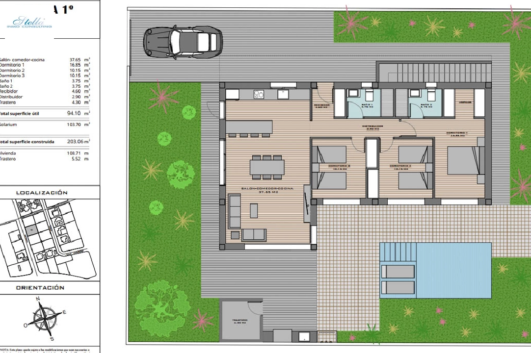 Villa in Polop(Las Lomas) zu verkaufen, Wohnfläche 203 m², Klimaanlage, Grundstück 400 m², 3 Schlafzimmer, 2 Badezimmer, Pool, ref.: BP-7033POL-19