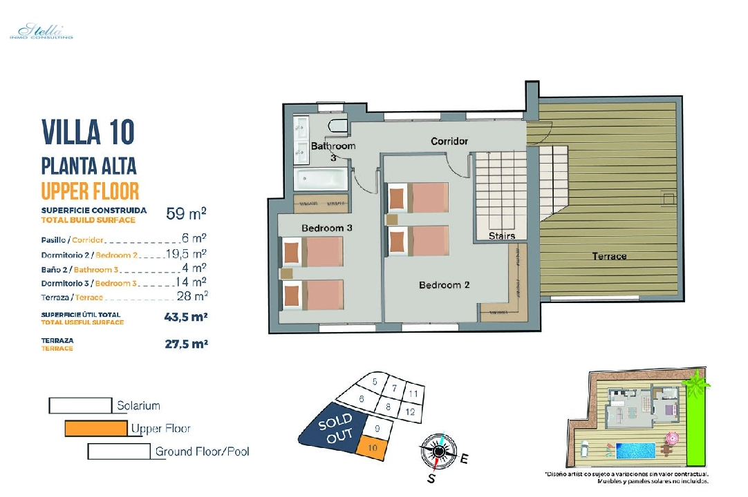 Villa in Finestrat zu verkaufen, Wohnfläche 149 m², Zustand Erstbezug, Grundstück 346 m², 3 Schlafzimmer, 2 Badezimmer, Pool, ref.: HA-FIN-120-E03-39