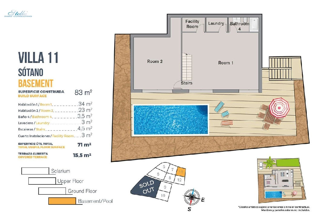 Villa in Finestrat zu verkaufen, Wohnfläche 149 m², Zustand Erstbezug, Grundstück 346 m², 3 Schlafzimmer, 2 Badezimmer, Pool, ref.: HA-FIN-120-E03-43