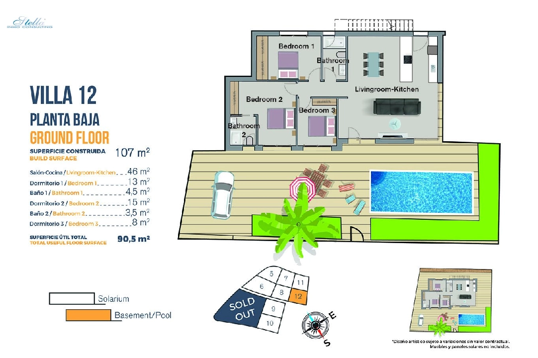 Villa in Finestrat zu verkaufen, Wohnfläche 149 m², Zustand Erstbezug, Grundstück 346 m², 3 Schlafzimmer, 2 Badezimmer, Pool, ref.: HA-FIN-120-E03-45