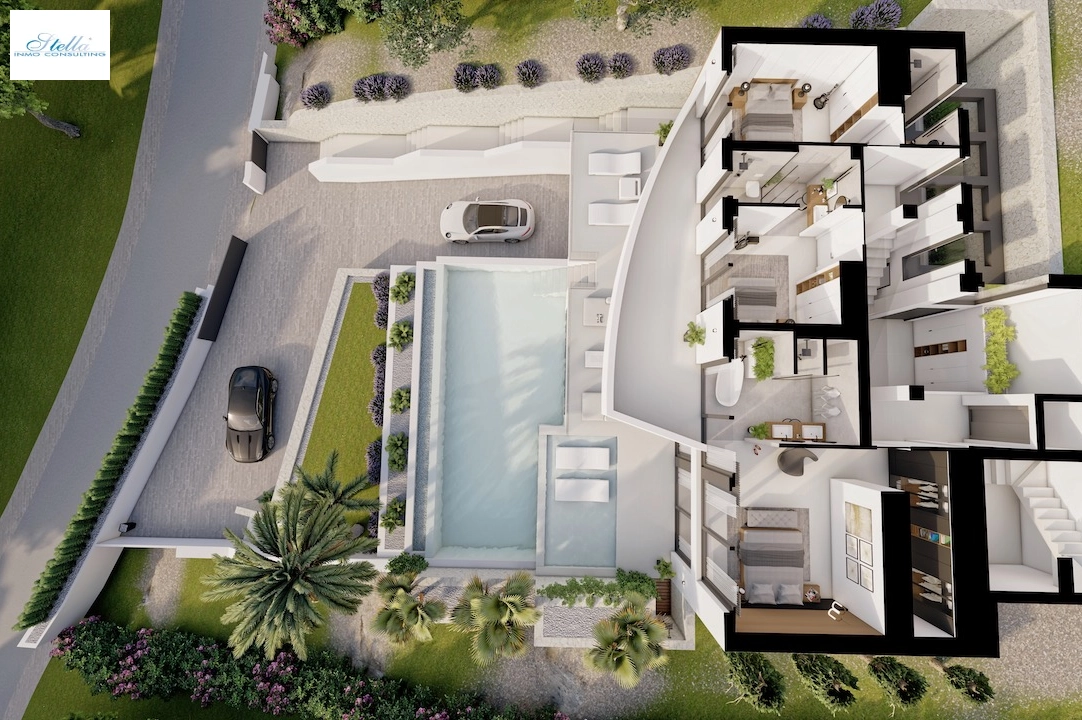 Villa in Altea(Sierra de Altea) zu verkaufen, Wohnfläche 500 m², Klimaanlage, Grundstück 1270 m², 4 Schlafzimmer, 4 Badezimmer, Pool, ref.: CA-H-1718-AMB-21