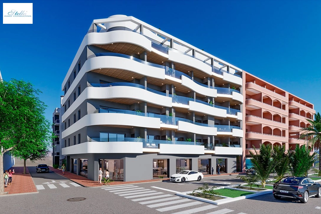 Etagen Apartment in Torrevieja zu verkaufen, Wohnfläche 82 m², Zustand Erstbezug, 2 Schlafzimmer, 2 Badezimmer, Pool, ref.: HA-TON-203-A01-1