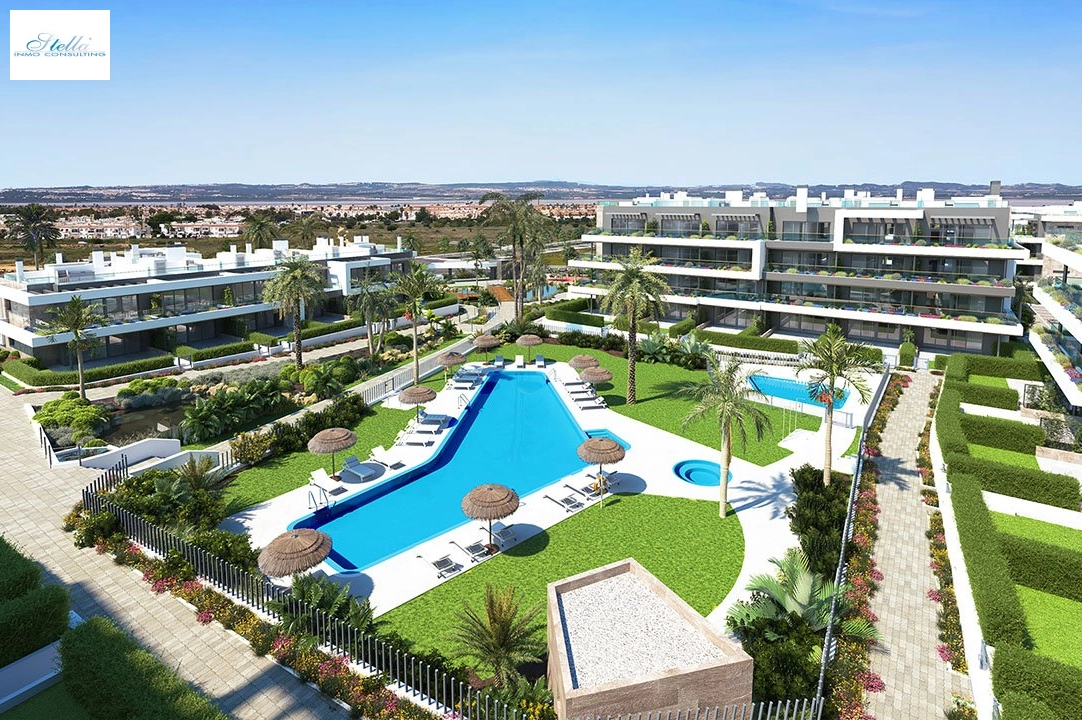 Doppelhaushälfte in Torrevieja zu verkaufen, Wohnfläche 261 m², Zustand Erstbezug, Klimaanlage, Grundstück 366 m², 3 Schlafzimmer, 3 Badezimmer, Pool, ref.: HA-TON-270-D01-2