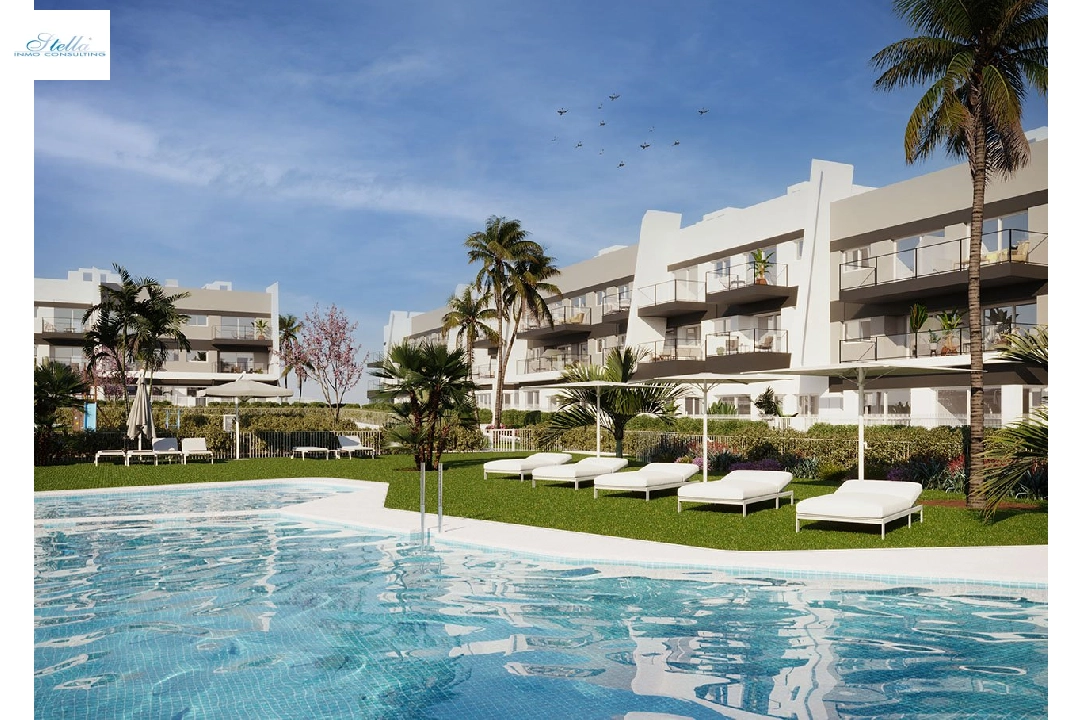 Etagen Apartment in Santa Pola zu verkaufen, Wohnfläche 83 m², Zustand Erstbezug, Klimaanlage, 2 Schlafzimmer, 2 Badezimmer, Pool, ref.: HA-SPN-131-A01-1