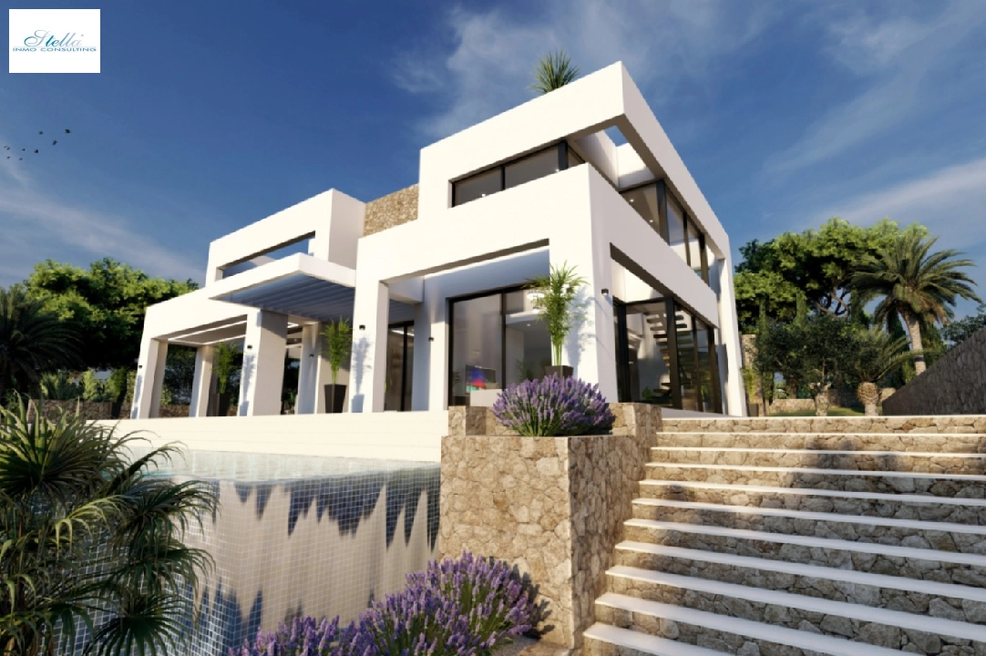 Villa in Benissa(La Fustera) zu verkaufen, Wohnfläche 615 m², Baujahr 2023, Klimaanlage, Grundstück 1347 m², 4 Schlafzimmer, 3 Badezimmer, Pool, ref.: BI-BE.H-902-1