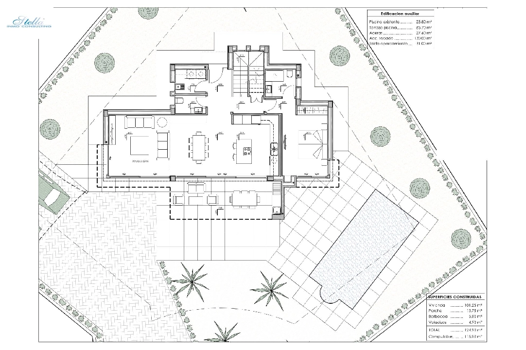 Villa in Benissa(La Fustera) zu verkaufen, Wohnfläche 284 m², Klimaanlage, Grundstück 725 m², 3 Schlafzimmer, 3 Badezimmer, Pool, ref.: BI-BE.H-903-6