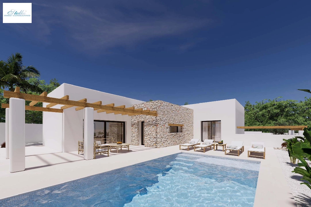 Villa in Moraira zu verkaufen, Wohnfläche 196 m², Klimaanlage, Grundstück 800 m², 4 Schlafzimmer, 3 Badezimmer, Pool, ref.: BI-MT.H-796-1