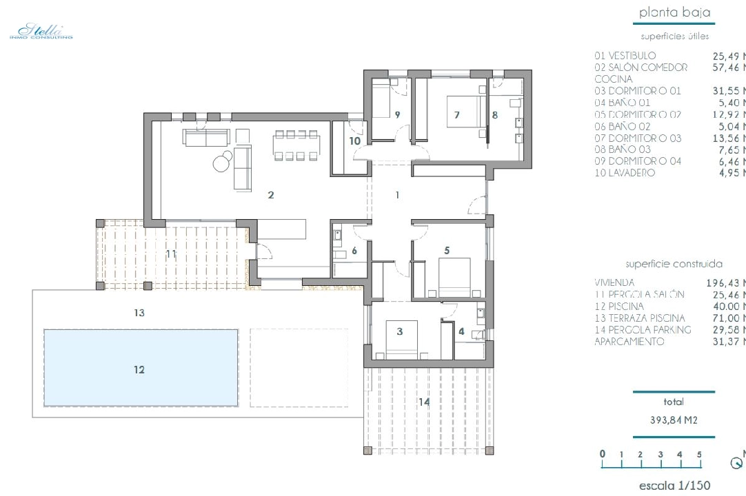 Villa in Moraira zu verkaufen, Wohnfläche 196 m², Klimaanlage, Grundstück 800 m², 4 Schlafzimmer, 3 Badezimmer, Pool, ref.: BI-MT.H-796-8