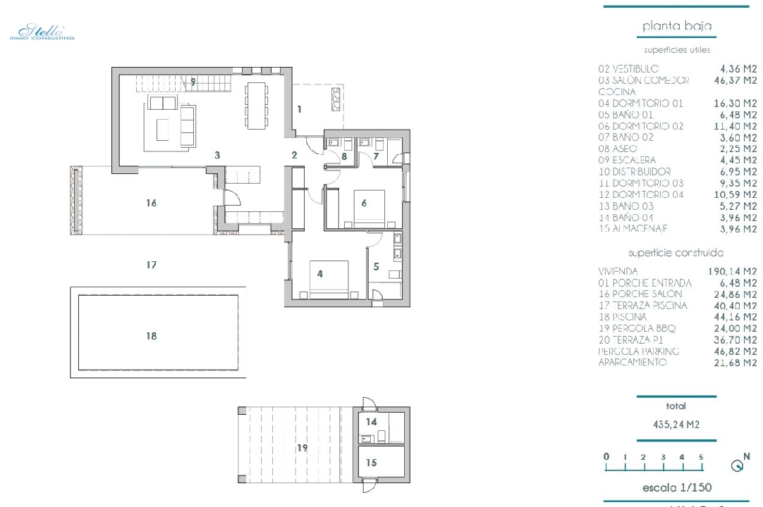 Villa in Moraira zu verkaufen, Wohnfläche 190 m², Klimaanlage, Grundstück 800 m², 4 Schlafzimmer, 4 Badezimmer, Pool, ref.: BI-MT.H-792-11