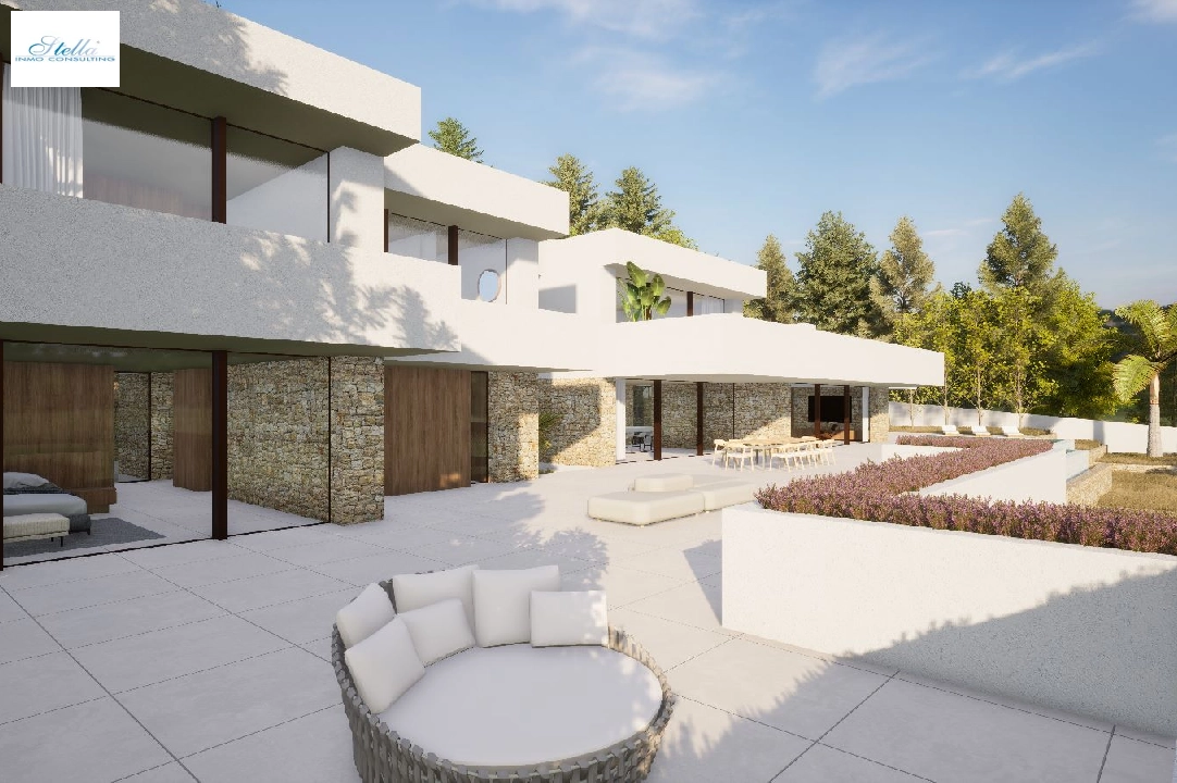 Villa in Moraira zu verkaufen, Wohnfläche 2264 m², Baujahr 2024, Klimaanlage, Grundstück 2896 m², 6 Schlafzimmer, 6 Badezimmer, Pool, ref.: BI-MT.H-800-8