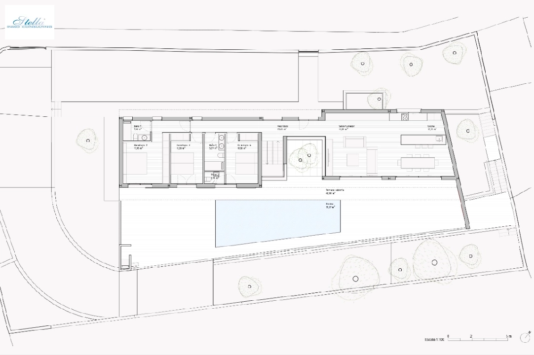 Villa in Benissa(La Fustera) zu verkaufen, Wohnfläche 299 m², Baujahr 2024, Klimaanlage, Grundstück 950 m², 4 Schlafzimmer, 3 Badezimmer, Pool, ref.: BI-BE.H-909-11