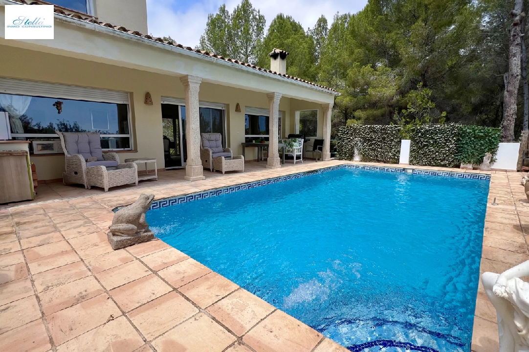 Villa in Denia-La Sella zu verkaufen, Wohnfläche 250 m², Baujahr 1997, Zustand gepflegt, + Zentralheizung, Klimaanlage, Grundstück 6652 m², 4 Schlafzimmer, 3 Badezimmer, Pool, ref.: FK-0724-3