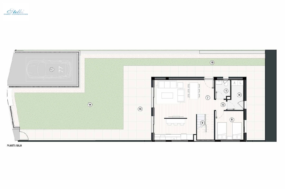 Doppelhaushälfte in Finestrat zu verkaufen, Wohnfläche 210 m², Zustand Erstbezug, Klimaanlage, 4 Schlafzimmer, 2 Badezimmer, ref.: HA-FIN-380-D02-15