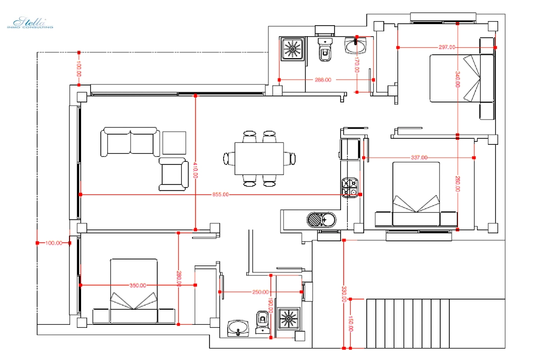 Villa in Pedreguer(Monte Solana) zu verkaufen, Wohnfläche 132 m², Klimaanlage, Grundstück 300 m², 3 Schlafzimmer, 2 Badezimmer, Pool, ref.: BP-8185PED-19