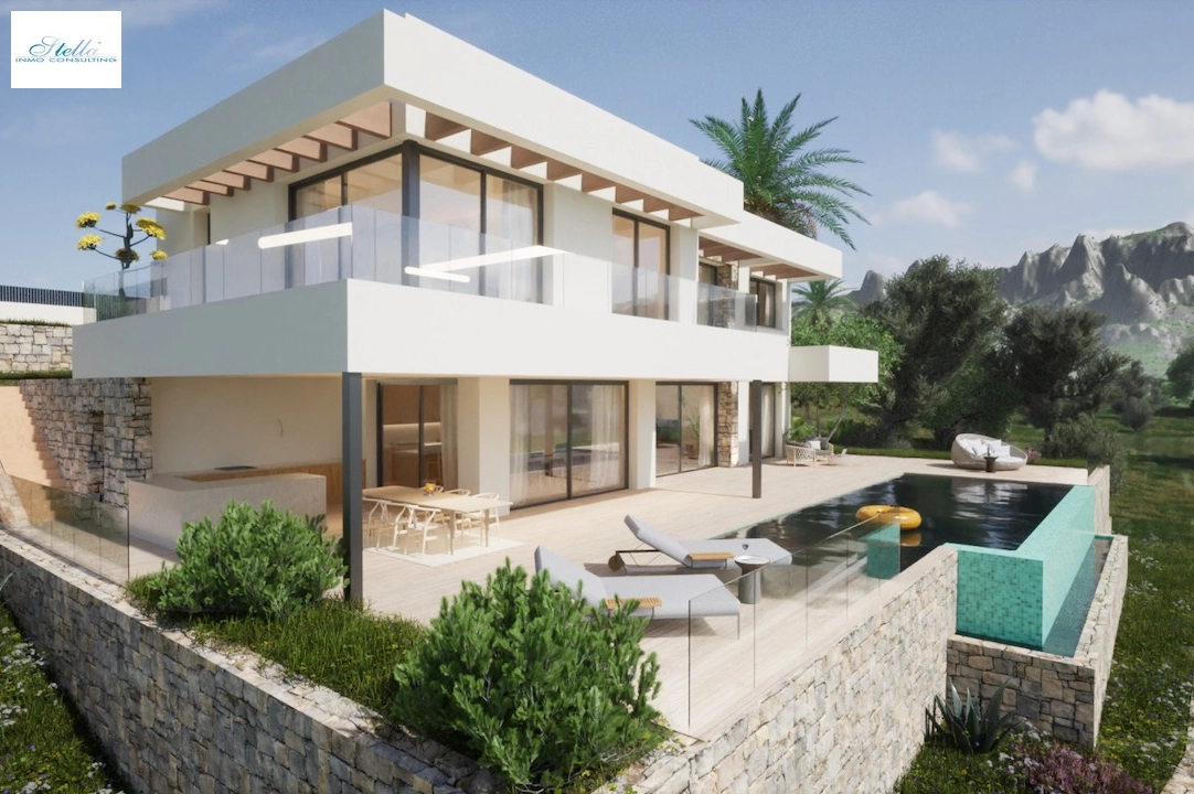 Villa in Moraira(La Sabatera) zu verkaufen, Wohnfläche 411 m², Klimaanlage, 4 Schlafzimmer, 4 Badezimmer, Pool, ref.: CA-H-1787-AMB-4