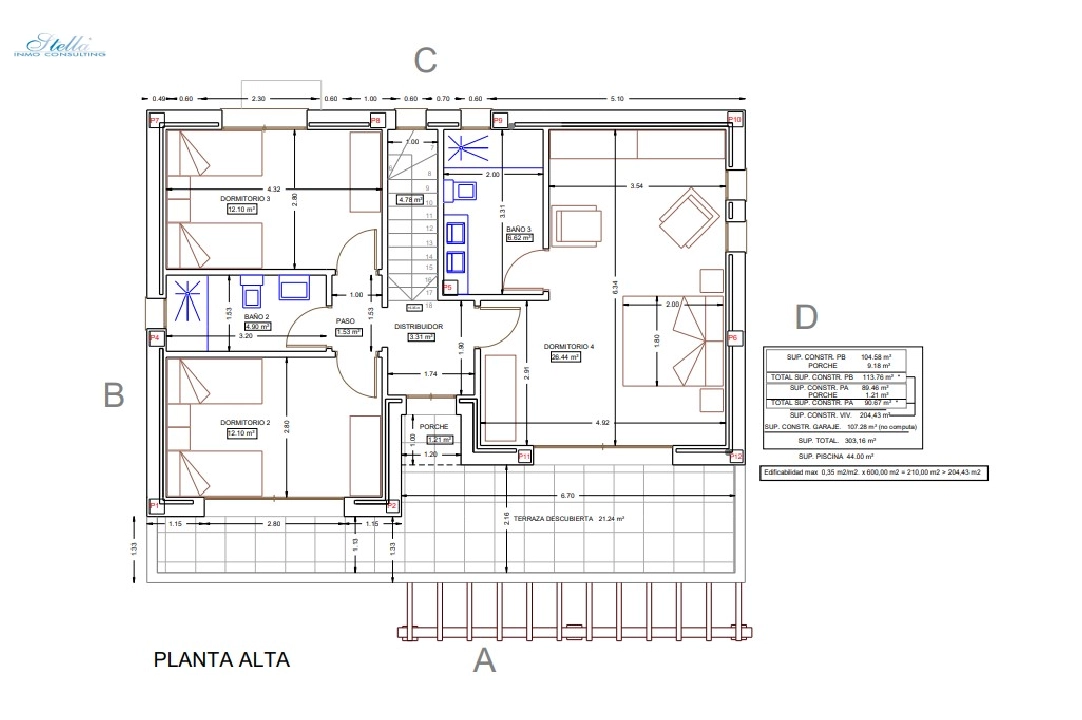 Villa in Alcalali(La Solana Gardens) zu verkaufen, Wohnfläche 303 m², Klimaanlage, Grundstück 600 m², 4 Schlafzimmer, 3 Badezimmer, Pool, ref.: BP-4415ALC-12