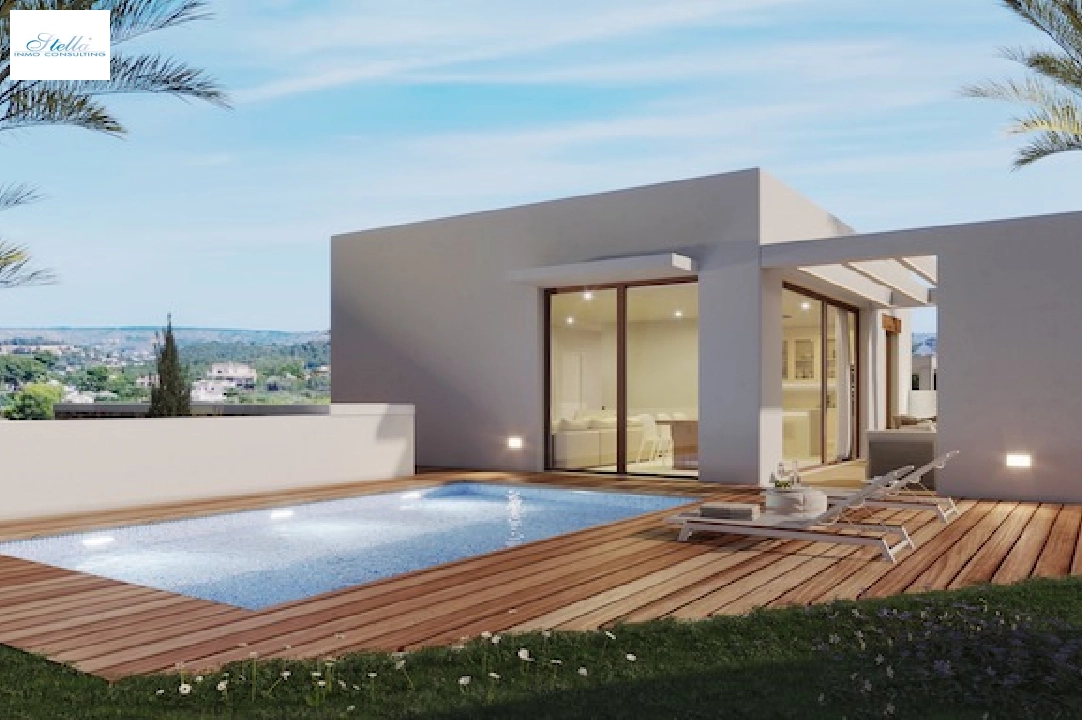 Villa in Javea(Villes del vent) zu verkaufen, Wohnfläche 170 m², Klimaanlage, Grundstück 1000 m², 3 Schlafzimmer, 2 Badezimmer, Pool, ref.: CA-H-1799-AMBI-1