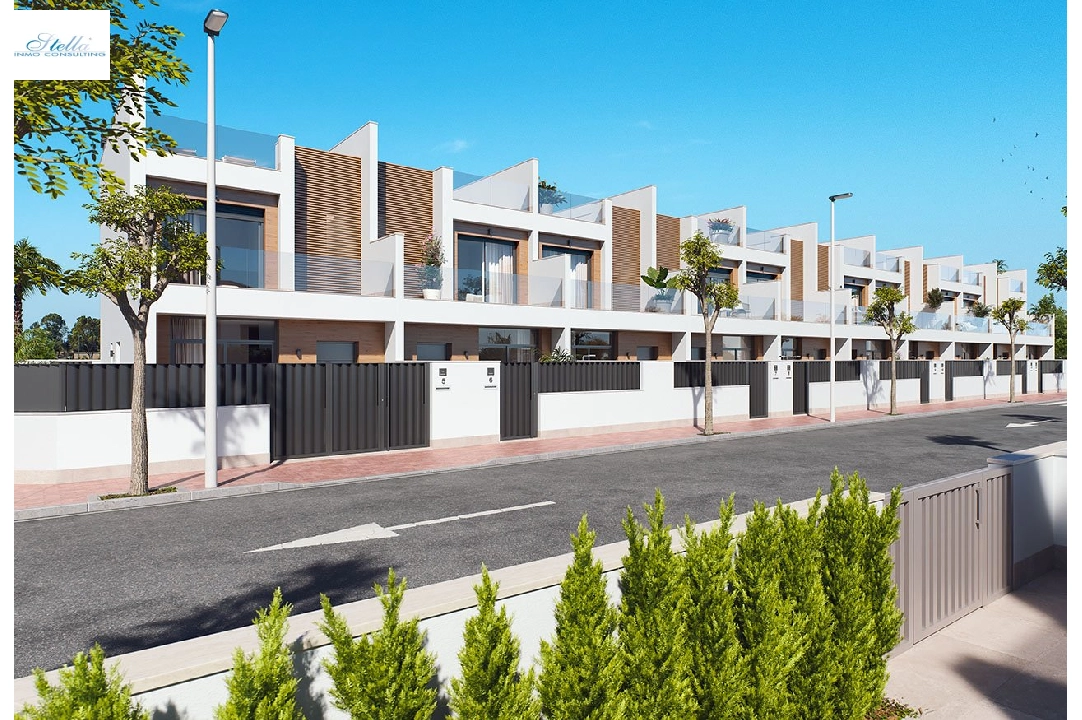 Reihenhaus in San Pedro del Pinatar zu verkaufen, Wohnfläche 157 m², Zustand Erstbezug, Grundstück 92 m², 3 Schlafzimmer, 2 Badezimmer, Pool, ref.: HA-SAN-115-R01-2