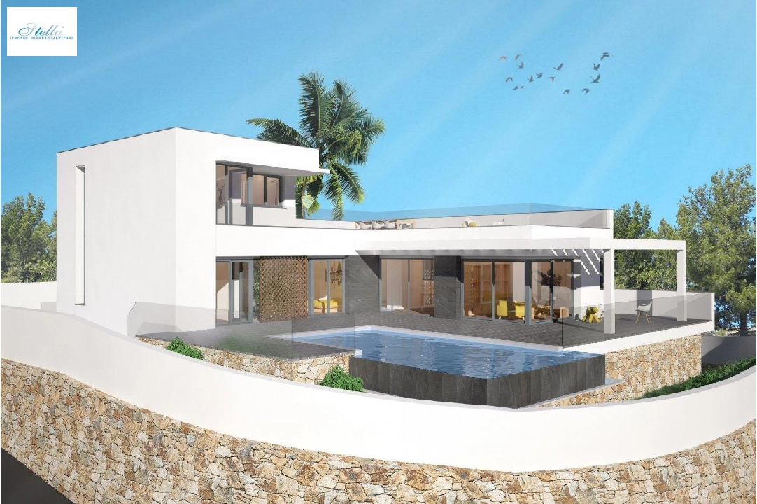 Villa in Moraira zu verkaufen, Wohnfläche 415 m², Baujahr 2016, Klimaanlage, Grundstück 817 m², 3 Schlafzimmer, 2 Badezimmer, Pool, ref.: AM-10898DA-10