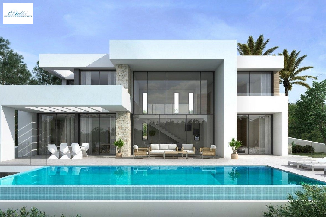 Villa in Moraira zu verkaufen, Wohnfläche 434 m², Baujahr 2019, Klimaanlage, Grundstück 800 m², 4 Schlafzimmer, 3 Badezimmer, Pool, ref.: AM-11856DA-1