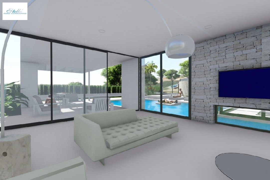 Villa in Calpe zu verkaufen, Wohnfläche 370 m², Baujahr 2019, Klimaanlage, Grundstück 1252 m², 4 Schlafzimmer, 4 Badezimmer, Pool, ref.: AM-11348DA-12